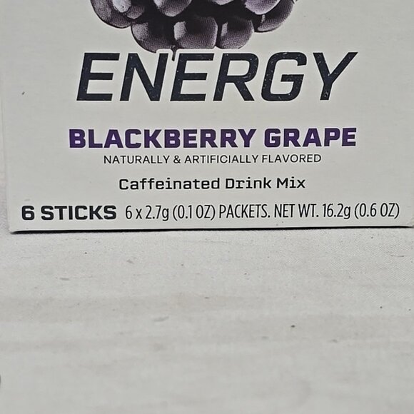 PEAK H2O By Stur ENERGY BlackBerry Grape 6 PACK 36 Count Drink Mix Enhancer - Picture 3 of 7